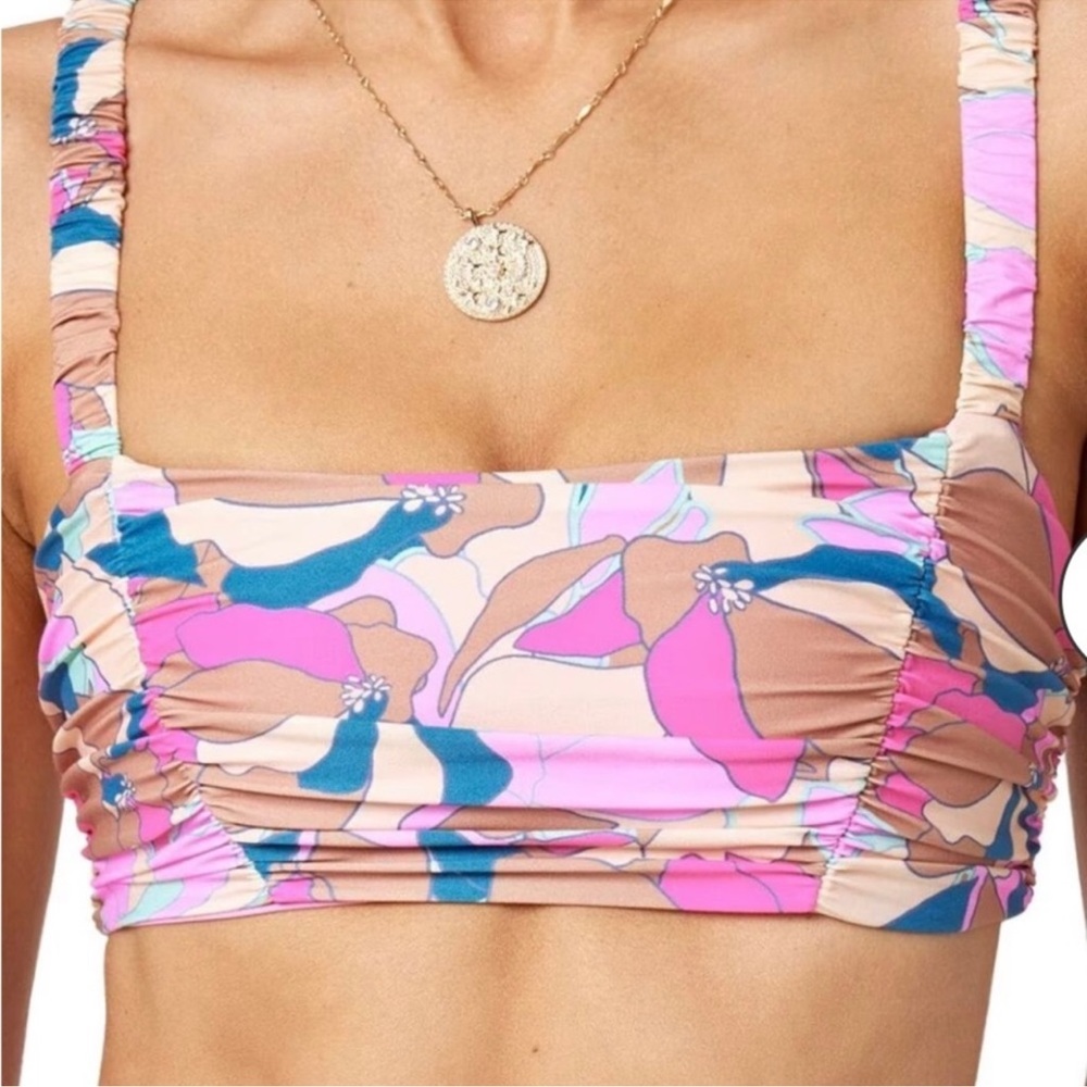 L Space Joanna Bikini Top Sundazed‎ Floral S NWT - Picture 2 of 6